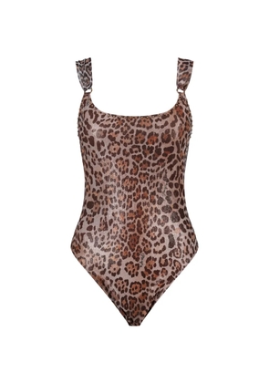 Pin Up Stars leopard-print swimsuit - Neutrals