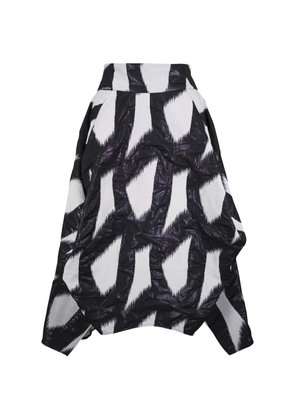 Zero + Maria Cornejo Nio flared geometric-pattern skirt - Black