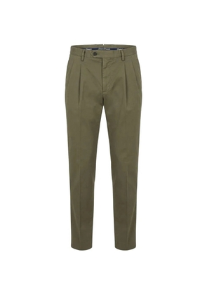 Drumohr pleated cotton trousers - Green