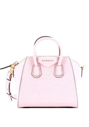 Givenchy Pre-Owned Antigona Bag Crocodile Embossed Leather Mini crossbody bag - Pink
