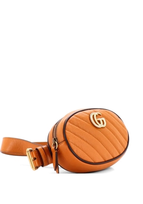 Gucci Pre-Owned GG Marmont Diagonal Quilted Leather belt bag - Brown