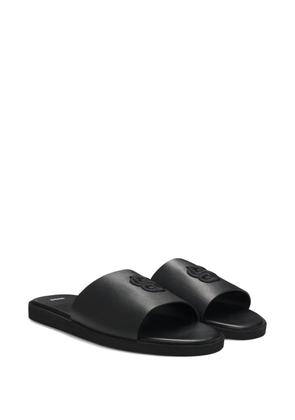 BOSS embossed sandals - Black