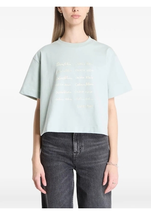 Calvin Klein cropped boxy T-shirt - Green