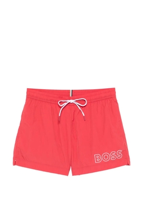 BOSS Mooneye drawstring-fastening swim shorts - Red