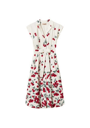 TWINSET cherry-print midi dress - Neutrals