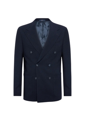 Boggi Milano double-breasted patch-pocket blazer - Blue