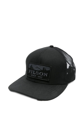 Filson logo-patch trucker caps - Black