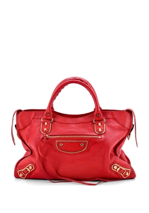 Balenciaga Pre-Owned City Classic Metallic Edge Bag Leather Medium satchel - Red