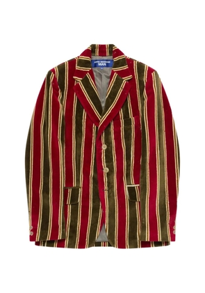 Junya Watanabe MAN striped v-neck jacket - Red