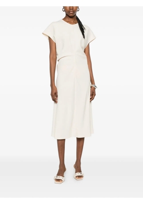 Patrizia Pepe round-neck midi dress - Neutrals