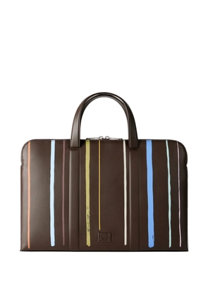 Paul Smith stripes handle briefcase - Brown