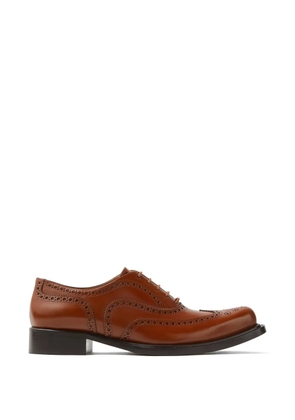 Versace brogue lace-up derby shoes - Brown
