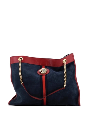 Gucci Pre-Owned Rajah Chain Suede Large tote bag - Blue