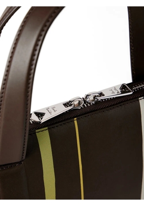 Paul Smith stripes top-handle briefcase - Brown