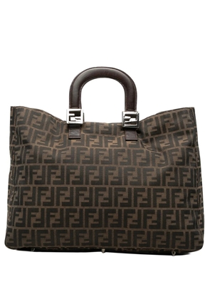 Fendi Pre-Owned 2000-2010 Large Zucca Canvas Twins tote bag - Brown