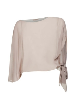 Blanca Vita Sdefy boat-neck stole - Neutrals