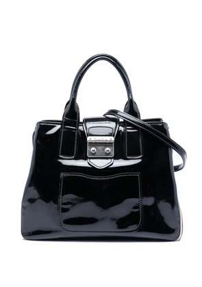 Miu Miu Pre-Owned 2010-2026 Patent satchel - Black