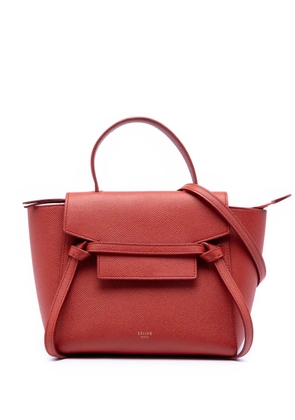 Celine Pre-Owned 2018 Nano Grained Calfskin Belt Bag satchel - Red