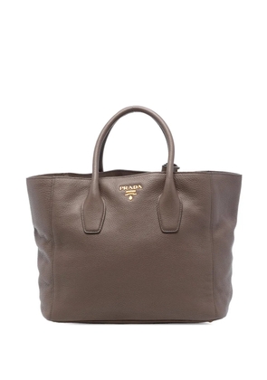 Prada Pre-Owned 2010-2026 Vitello Daino Open Convertible Tote satchel - Brown