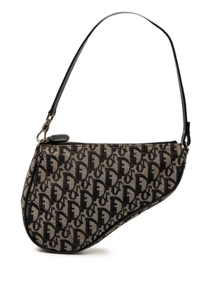 Christian Dior Pre-Owned 2001 Mini Diorissimo Canvas Saddle Pochette shoulder bag - Black