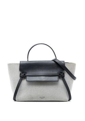 Celine Pre-Owned 2016 Mini Canvas and Leather Belt Bag satchel - Black