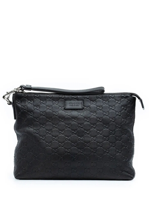 Gucci Pre-Owned 2016-2025 Guccissima Wristlet clutch bag - Black