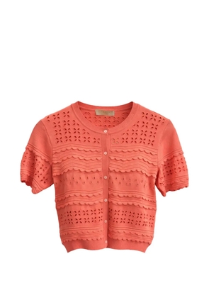Ulla Johnson eyelet knit cardigan - Orange