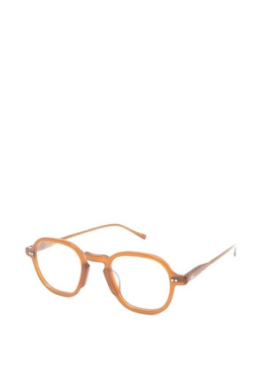 Lesca round-frame glasses - Brown