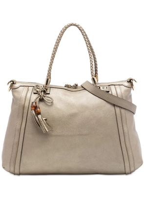 Gucci Pre-Owned 2016-2025 Large Leather Bella Tote satchel - Gold