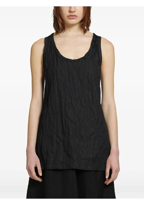 TOTEME crinkled cotton tank top - Black