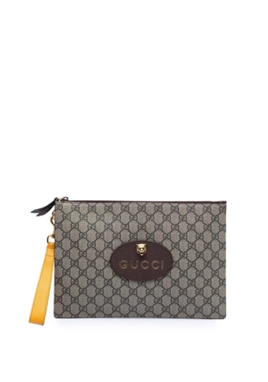 Gucci Pre-Owned 2016-2026 GG Supreme Neo Vintage clutch bag - Yellow