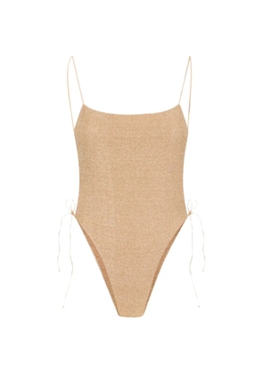 Oséree Lumière open-back swimsuit - Neutrals