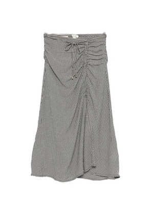 Sessùn Arletta gingham midi skirt - Black