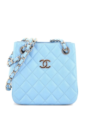 CHANEL Pre-Owned CC Square Tote Quilted Caviar Mini bucket bag - Blue