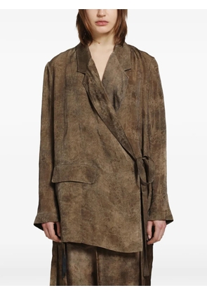 Uma Wang Khloe wrap pocket jacket - Brown