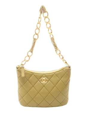 CHANEL Pre-Owned 2021-2026 Paris Dakar Quilted Lambskin Mixed Chain hobo bag - Green