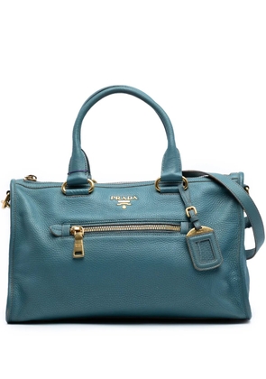 Prada Pre-Owned 2000-2025 Vitello Daino Zip Top satchel - Blue