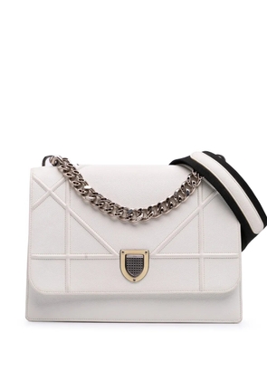Christian Dior Pre-Owned 2016 Large Grained Calfskin Diorama satchel - White