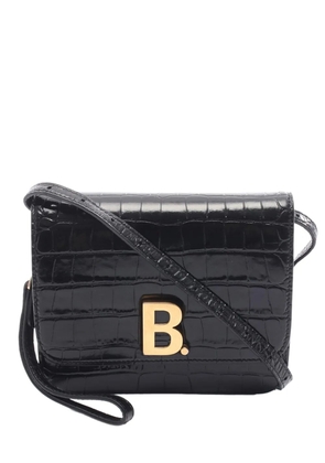 Balenciaga Pre-Owned 2010-2026 Small Crocodile Embossed Leather B. Dot Flap crossbody bag - Black