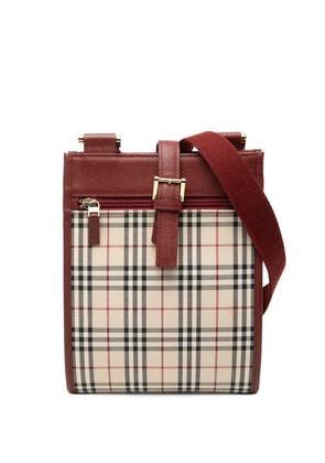 Burberry Pre-Owned 2000-2017 House Check Canvas crossbody bag - Red