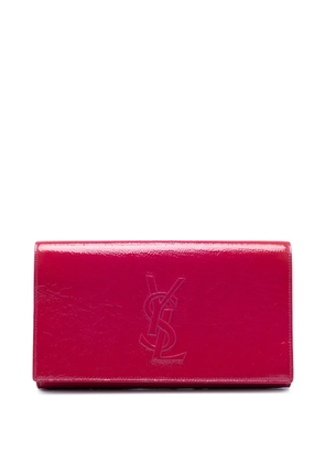 Saint Laurent Pre-Owned 2018 Large Textured Patent Belle De Jour clutch bag - Pink
