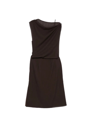 VIKTORIA CHAN sataya draped shif skirt and top set - Brown