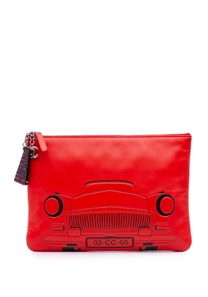 CHANEL Pre-Owned 2016-2017 Medium Printed Lambskin Cuba La Habana O Case clutch bag - Red