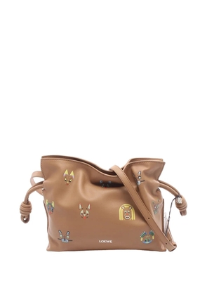 Loewe Pre-Owned 2010-2026 Mini Nappa Cats Flamenco Knot Clutch crossbody bag - Brown