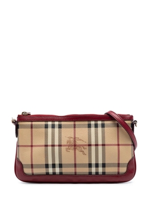 Burberry Pre-Owned 2000-2017 Haymarket Check Coated Canvas Peyton crossbody bag - Red