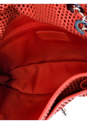 CHANEL Pre-Owned Up In The Air Flap Bag Perforated Leather Medium shoulder bag - Red