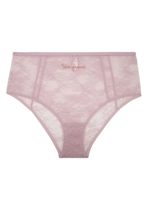 Love Stories floral-lace high briefs - Pink