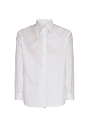 John Richmond all over-pattern button-down shirt - White