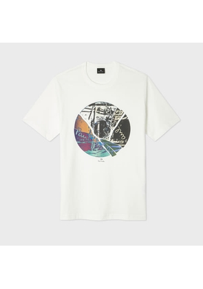 PS Paul Smith White 'Broken Record' Print T-Shirt