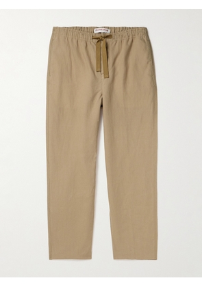 Orlebar Brown - Alex Tapered Linen Drawstring Trousers - Men - Neutrals - UK/US 28